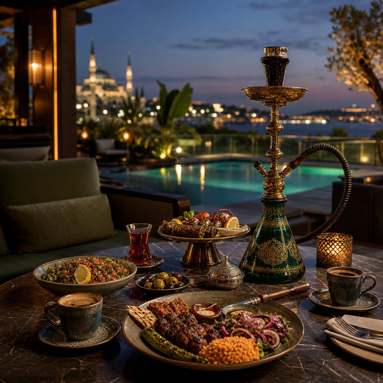 Best Shisha and Turkish Food Near Mall of Istanbul